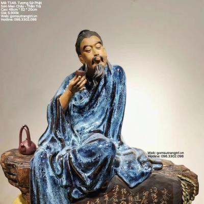 TƯỢNG SỨ PHẬT SƠN MEN CHẢY – THẦN TRÀ